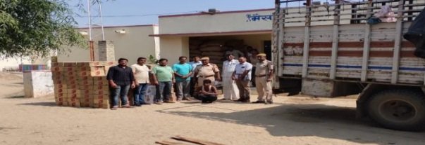 जालोर. सरवाना थाना पुलिस ने जिला विशेष टीम के साथ कार्रवाई करते हुए मिनी ट्रक पकड़ा