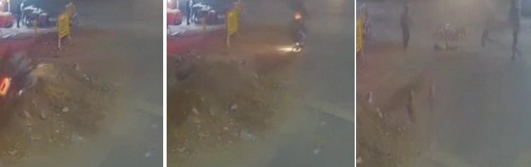 pali. Bike fell on the road in Sumerpur, two youths injured