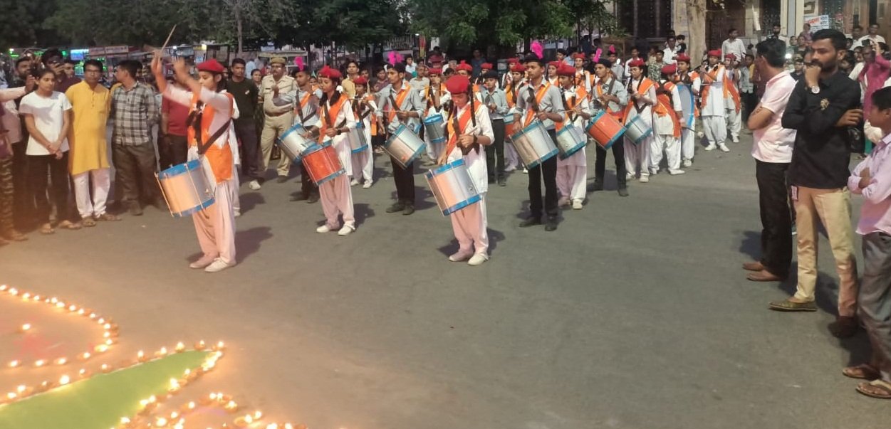 sirohi/jalore.Gagan reverberated with the cheers of Mother India - procession on the occasion of Navsamvatsar