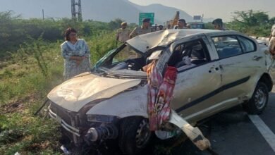 Horrible accident on four lane in Sirohi: Five people including a child died in road accident