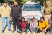 sirohi/pindwara. Ambulance transports drugs- three arrested