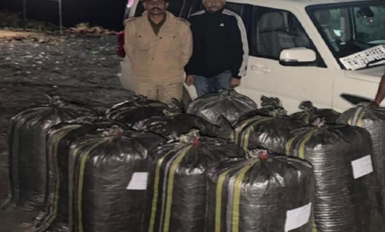 सिरोही. पिण्डवाड़ा थाना पुलिस ने हाईवे पर कार्रवाई करते हुए डोडा-पोस्त से भरा लग्जरी वाहन जब्त कर लिया Sirohi: Police from Pindwara police station seized a luxury vehicle loaded with poppy husk while taking action on the highway.