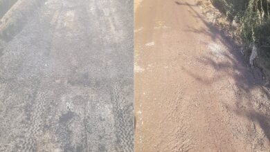 सिरोही. गोयली गांव में विभागीय इंजीनियर की गैर मौजूदगी में बना रहे अटल गौरव पथ Sirohi: The Atal Gaurav Path is being constructed in Goyali village in the absence of the departmental engineer.