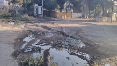 सिरोही. सदर थाने के सामने हाईवे पर पानी का लीकेज- बढ़ रही वाहन चालकों की मुसीबत Sirohi: Water leakage on the highway in front of the Sadar police station - causing increasing problems for motorists.