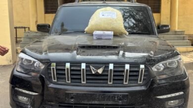 सिरोही/ रोहिड़ा . मनोरंजन बैंक के नोट और पिस्टल के साथ गांजा तस्कर गिरफ्तार Sirohi/Rohida: Man arrested with counterfeit bank notes a pistol and cannabis.