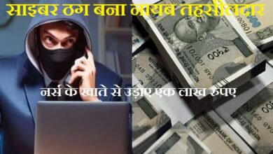 सिरोही. साइबर ठग बना नायब तहसीलदार- नर्स के खाते से लाख रुपए उड़ाए Sirohi: Cyber ​​Fraudster Poses as Naib Tehsildar—Swindles Lakhs from Nurse's Account