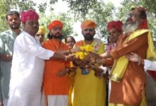 सिरोही में मातर माता सेवा संस्थान के तत्वावधान में मातर माता मंदिर नव निर्माण के लिए भूमि पूजन किया A *Bhumi Pujan* (ground-breaking ceremony) was performed for the new construction of the Matar Mata Temple in Sirohi under the aegis of the Matar Mata Seva Sansthan.
